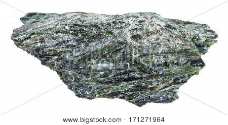 Raw Actinolite Stone Isolated On White