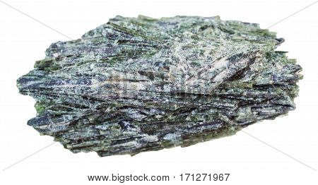 Natural Actinolite Stone Isolated On White