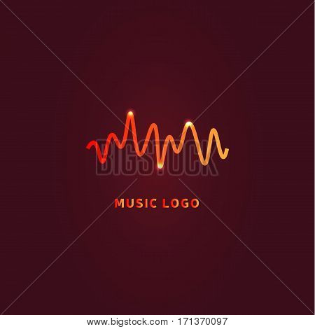 Colorful ui ux music equalizer sound waves. Audio electronic bar. Music waves logo. Dj vector illustration. Bright shiny light audio signal.