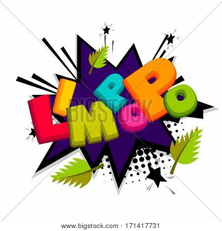 Vector illustration background. Lettering funny comic font Limpopo. Comics book balloon. Bubble icon comic speech phrase. Comic text sound effects. Cartoon tag expression.