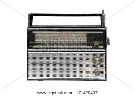 Old radio isolated on white background. vef
