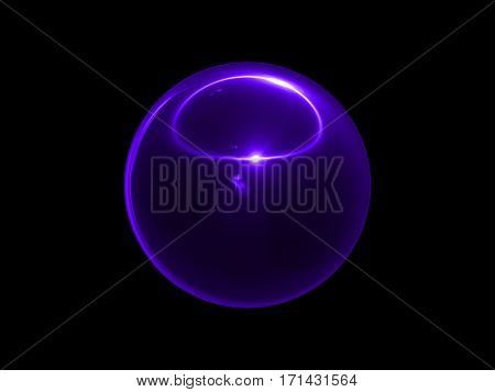 Abstract Glowing Purple Sphere Energy - High Resolution Image