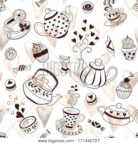 Tea Seamless Pattern