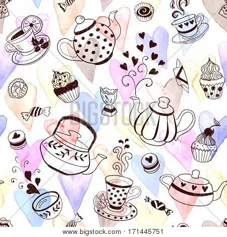 Tea Seamless Pattern