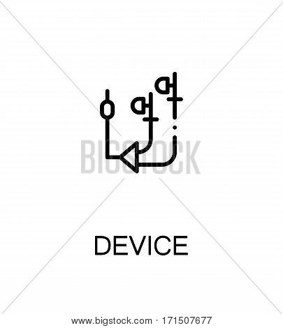 Device icon. Single high quality outline symbol for web design or mobile app. Thin line sign for design logo. Black outline pictogram on white background