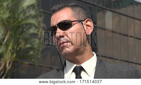KGB Or FBI Agent  Wearing A Business Suit