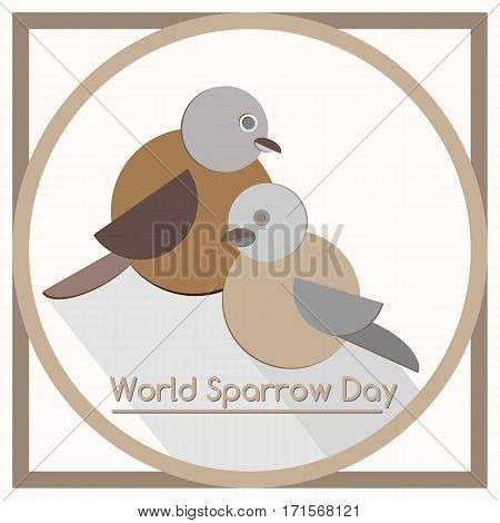 Creative illustration of sparrow. Vector illustration of world sparrow day.