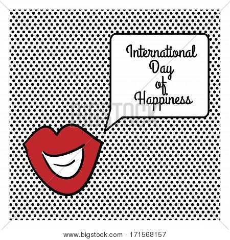 Vector illustration of International Day of Happiness.