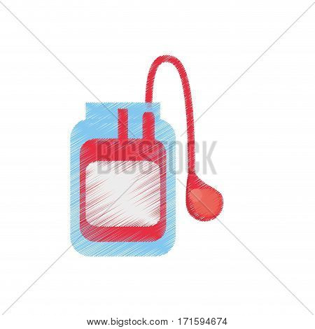 drawing medical blood bag donation vector illustration eps 10