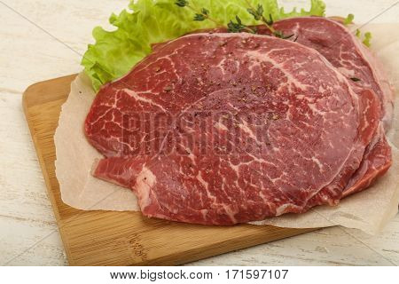 Raw Beef Schnitzel