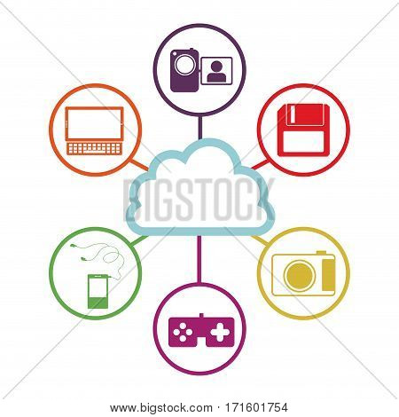 database hosting icon stock image, vector illustration design