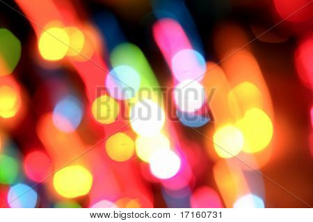 Fundo desfocado de várias luzes