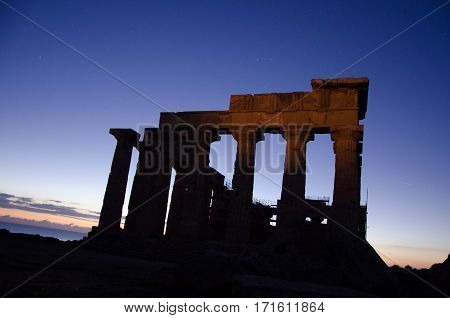 The old Greek temple in Selinunte, Sicily