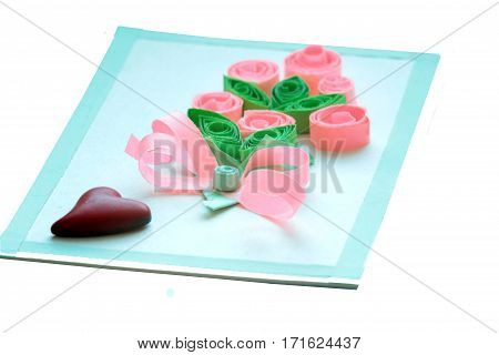love postcard red heart valentine's valentine greeting day symbol celebration love paints