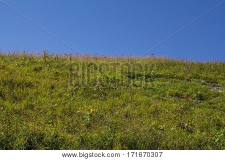 Beautiful mountain landscape next to Fuegen in the Zillertal in Austria F