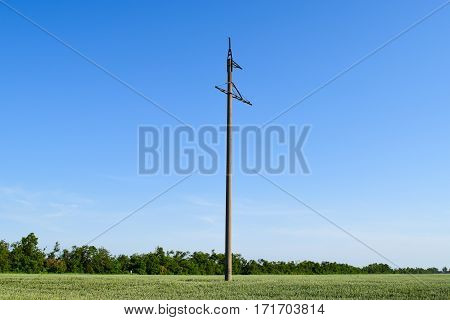 Assembly And Installation Of New Support Of A Power Line