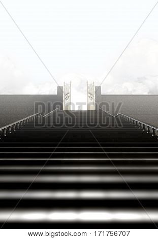 Heavens Gates And Silhouette