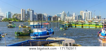 Vila Velha , Brazil - December 26Th , 2016 ;fishing  Boats  Storage Facility In Vila Velha On Prainh