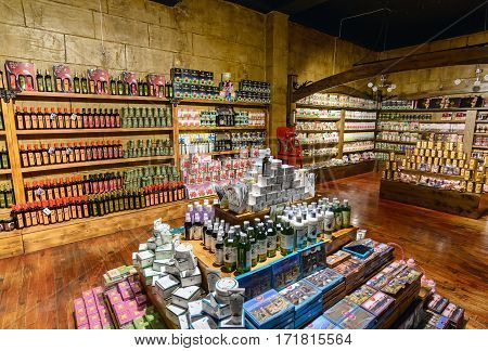 Kumluca, Turkey - June 20.2014. shop for the sale of the national food for tourists