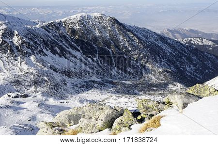 Winter in National Park Retezat, Romania, Europe