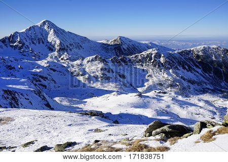 Winter in National Park Retezat, Romania, Europe
