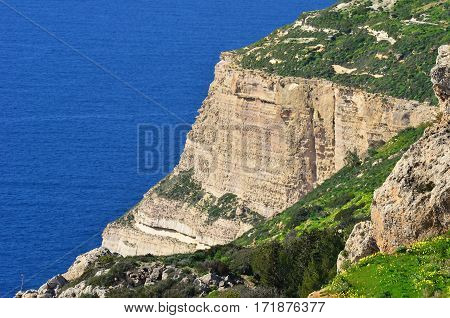Dingli cliffs on island Malta in Europe