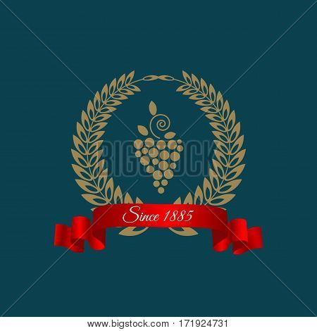 Grape wine card lillustration eps 10 vector