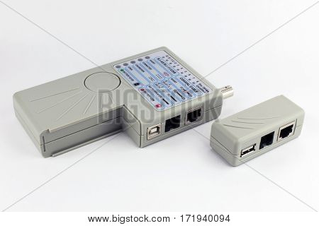 Remote network tester on the light background