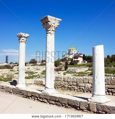 Ancient Greek town Chersonese in Crimea, Russia