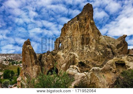 Mountain landscape in national park Goreme, Cappadocia, Turkey