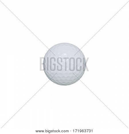 Golf ball isolated on white background with clipping path.