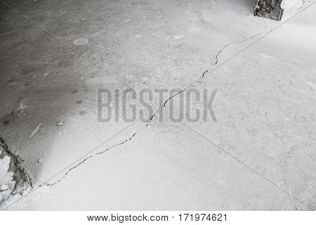 Crack In Cement Floor From Shrinkage Of House
