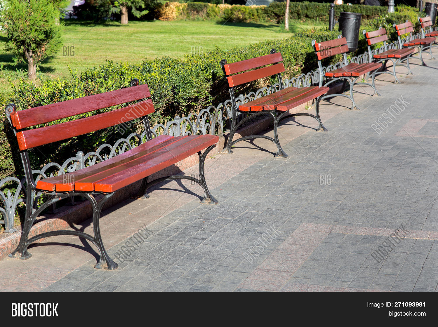 Row Benches On Image Photo Free Trial Bigstock