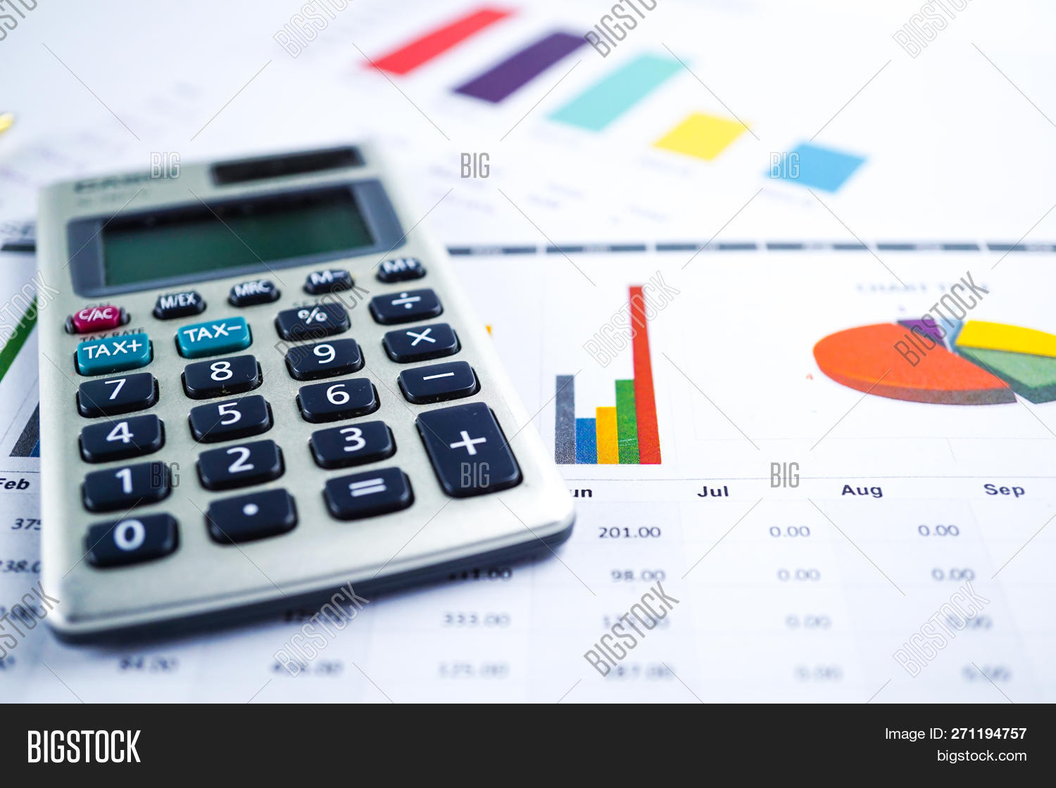 Calculator On Chart Image & Photo (Free Trial) Bigstock