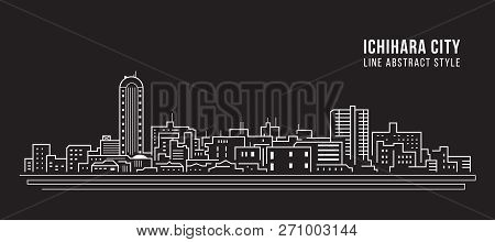 Cityscape Building Line Art Vector Illustration Design - Ichihara