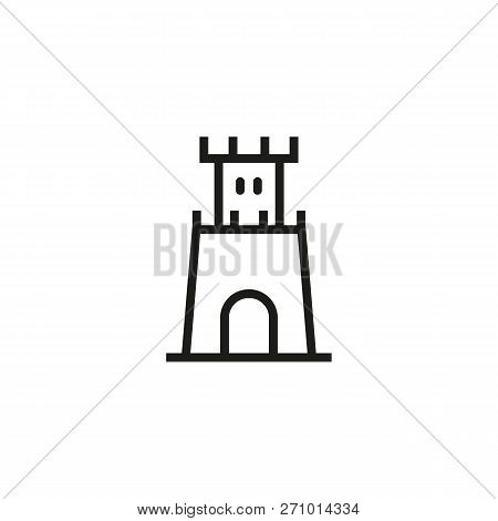 Pena Palace Line Icon. Castle, Fortress, Tower. Portugal Concept. Vector Can Be Used For Topics Like