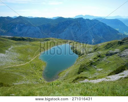Lake In The Alps, Augstsee, Loser, Austria In Summer