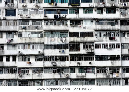 Alte Wohnungen in Hong Kong.