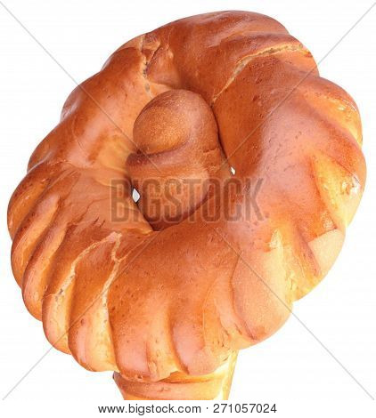 Two Bun Isolated At Dry Sunny Summer Day