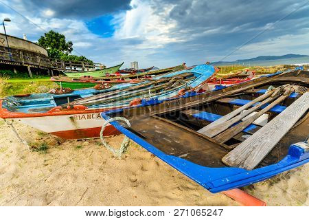 Colorful Boats On The Beach