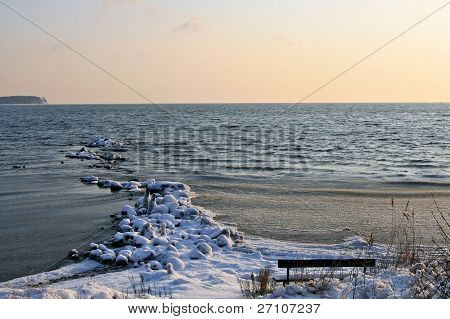 Zima auf der Insel Ruegen