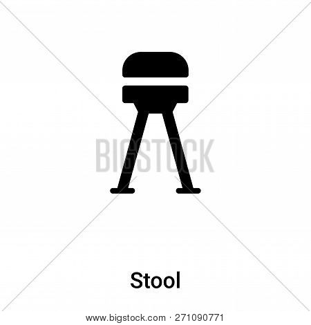 Stool Icon In Trendy Design Style. Stool Icon Isolated On White Background. Stool Vector Icon Simple