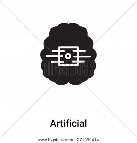 Artificial Intelligence Icon In Trendy Design Style. Artificial Intelligence Icon Isolated On White 