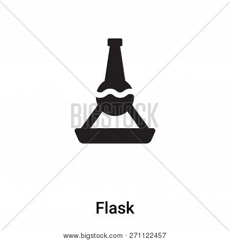 Flask Icon In Trendy Design Style. Flask Icon Isolated On White Background. Flask Vector Icon Simple