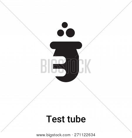 Test Tube Icon In Trendy Design Style. Test Tube Icon Isolated On White Background. Test Tube Vector