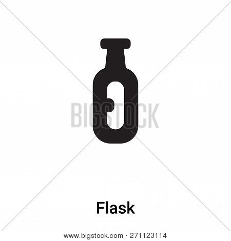 Flask Icon In Trendy Design Style. Flask Icon Isolated On White Background. Flask Vector Icon Simple