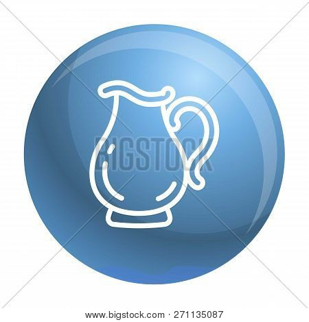 Jug Icon. Outline Jug Vector Icon For Web Design Isolated On White Background