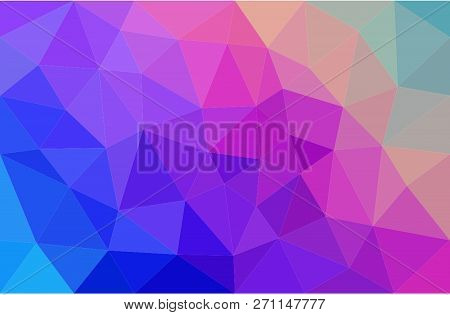 Vector Low Poly Style Illustration Abstract Geometric Background Made With Pink And Blue Geometric S