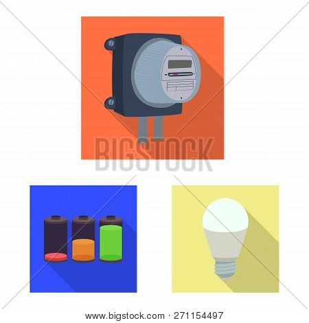 Vector Design Of Electricity And Electric Icon. Set Of Electricity And Energy Vector Icon For Stock.