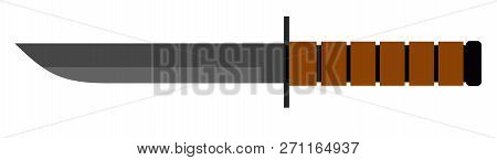 Tourist Knife. Knife On The White Background. Equipment. Design Element For Poster, Card. Vector Ill